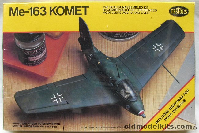 Testors 1/48 Me-163B-1 Komet, 625 plastic model kit